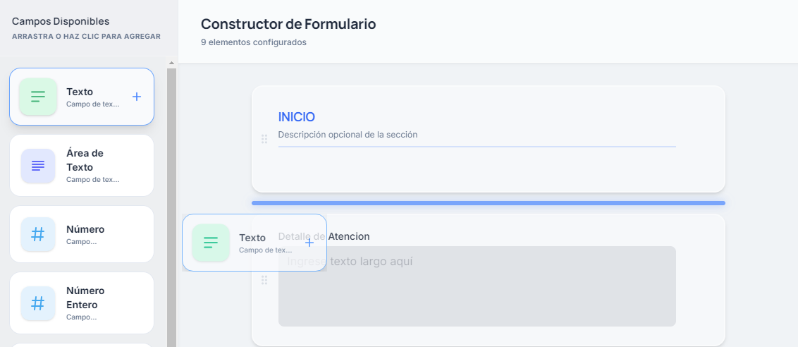 Constructor Drag & Drop de Formularios